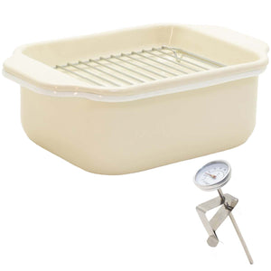 ホーロー天ぷら鍋 クリーム