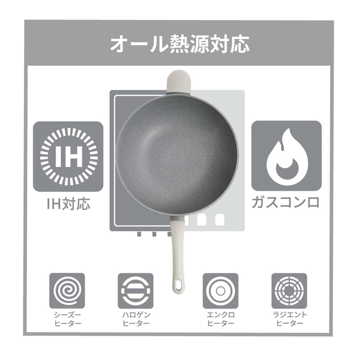 深型フライパン 32cm グリーン