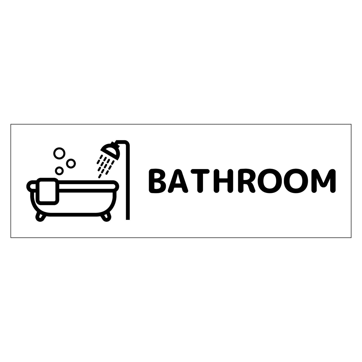 W240XH80アルミ複合板ピクトサイン BATHROOM