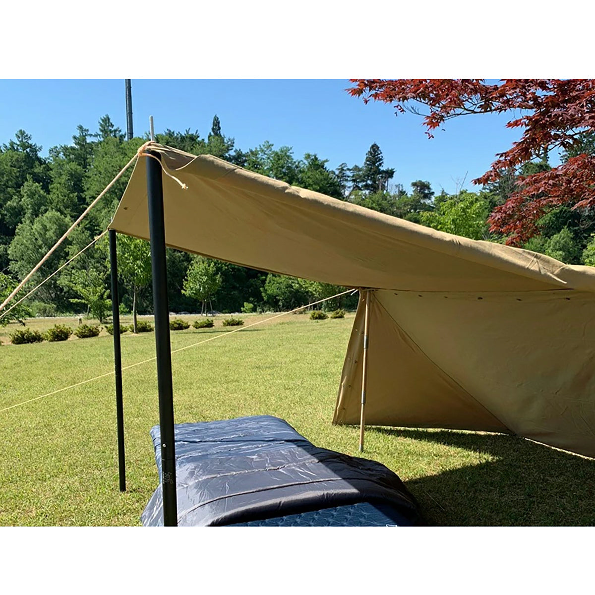 FUTURE FOX タープポール 収納袋付 直径28mm全長240cm (60cm×4本)×2本分 マッドブラック