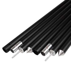 FUTURE FOX タープポール 収納袋付 直径28mm全長240cm (60cm×4本)×2本分 マッドブラック