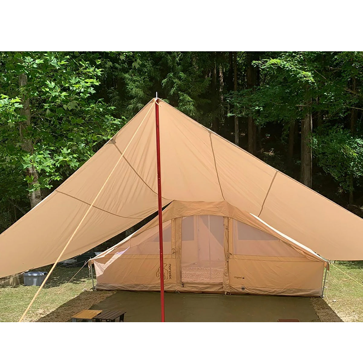 FUTURE FOX タープポール 収納袋付 直径28mm全長240cm (60cm×4本)×2本分 ワインレッド