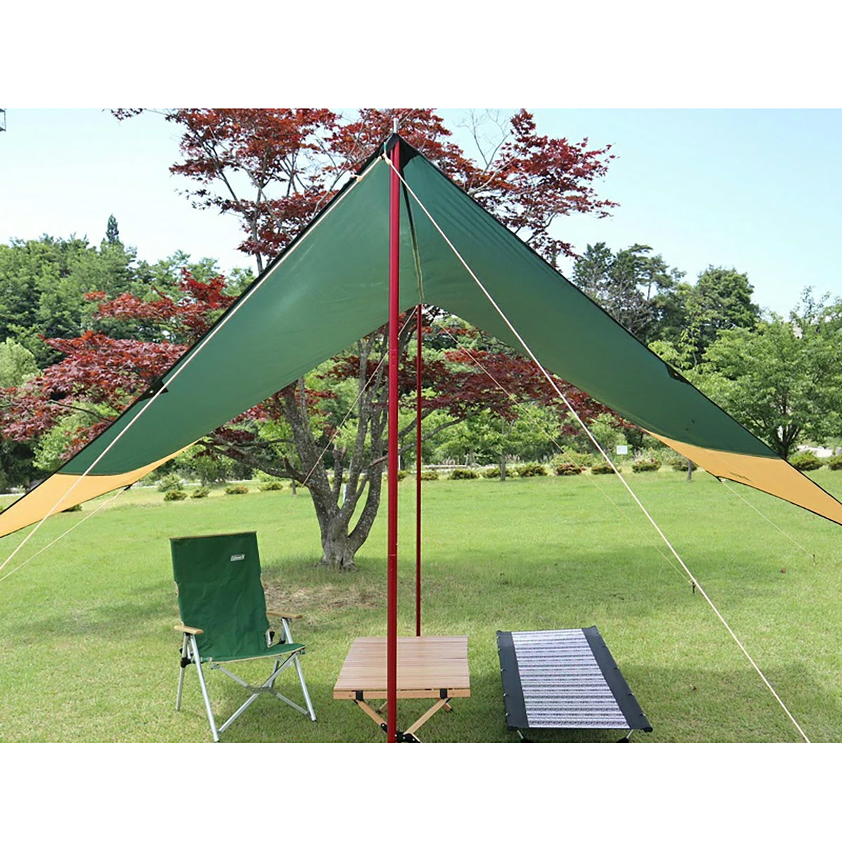 FUTURE FOX タープポール 収納袋付 直径28mm全長240cm (60cm×4本)×2本分 ワインレッド