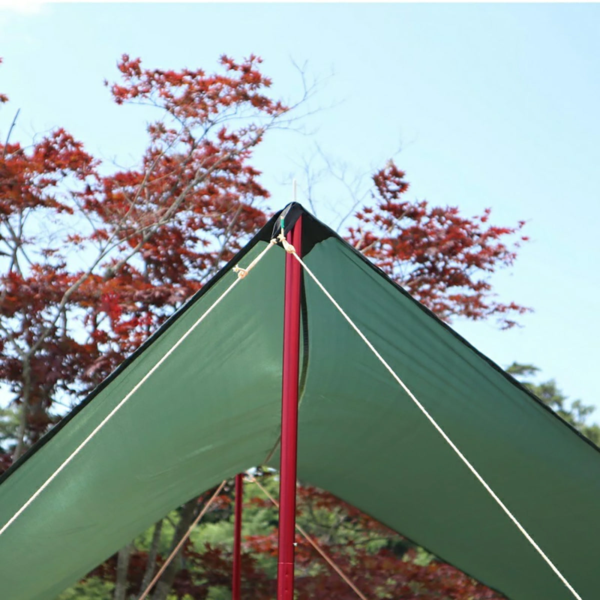 FUTURE FOX タープポール 収納袋付 直径28mm全長240cm (60cm×4本)×2本分 ワインレッド