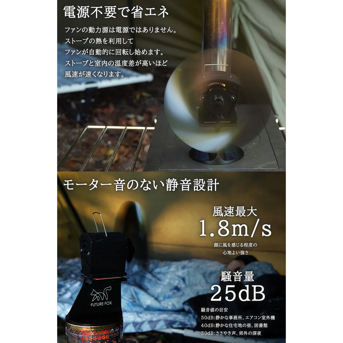 FUTURE FOX FOX-FAN ストーブファン 薪ストーブファン