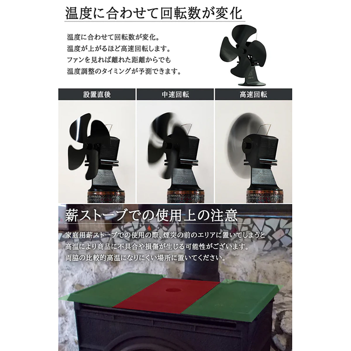 FUTURE FOX FOX-FAN ストーブファン 薪ストーブファン