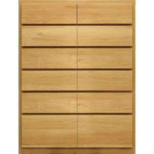 キューブ 幅90 6段 チェスト 家具 収納 オーク