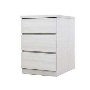 フィット 幅40 3段 チェスト 奥行55cm 家具 収納 ホワイト