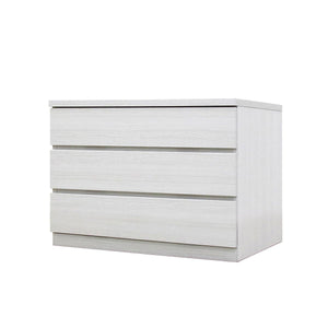 フィット 幅80 3段 チェスト 奥行55cm 家具 収納 ホワイト