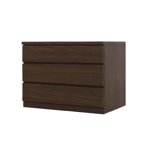 フィット 幅80 3段 チェスト 奥行55cm 家具 収納 ウォールナット