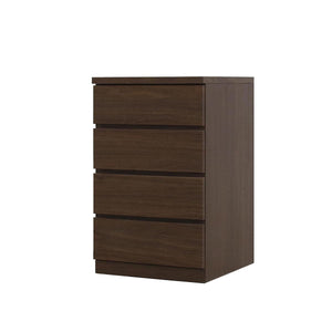 フィット 幅50 4段 チェスト 奥行55cm 家具 収納 ウォールナット