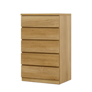 フィット 幅60 5段 チェスト 奥行44cm 家具 収納 オーク