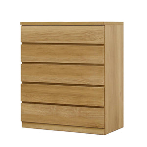 フィット 幅80 5段 チェスト 奥行44cm 家具 収納 オーク