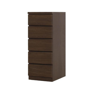 フィット 幅40 5段 チェスト 奥行55cm 家具 収納 ウォールナット
