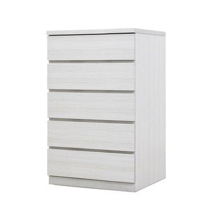 フィット 幅60 5段 チェスト 奥行55cm 家具 収納 ホワイト