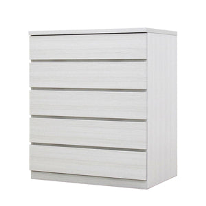 フィット 幅80 5段 チェスト 奥行55cm 家具 収納 ホワイト