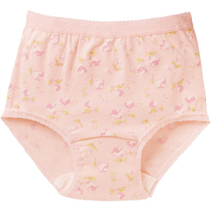 安心快適花柄ショーツ 吸水帯一体型 ピーチ M/L/LL