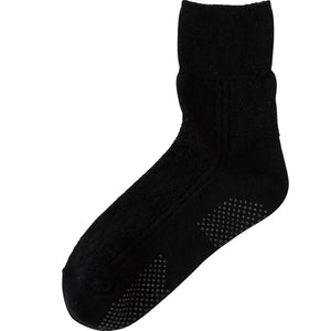 すべり止め付き涼感素材ソックス ブラック 22~24cm