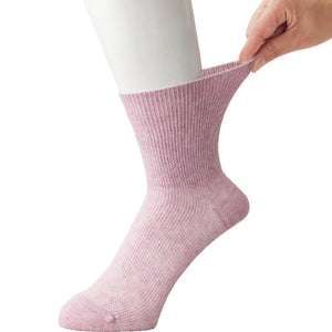 のびのびソックス 2足組 無地 スミレ 22~24cm