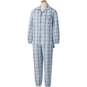 ワンタッチのびのびストレッチパジャマ グレー S/M/L/LL/3L/4L