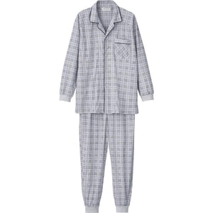 大きめボタンパジャマ グレー S/M/L/LL/3L/4L