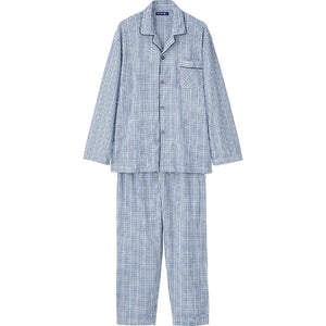 ワンタッチパジャマ ブルー S/M/L/LL/3L/4L