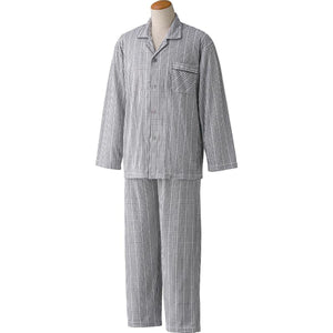 ワンタッチパジャマ グレー S/M/L/LL/3L/4L