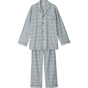 ワンタッチ天竺パジャマ グレー S/M/L/LL