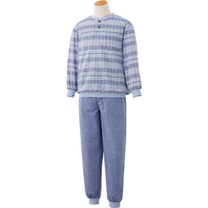 半開サッカーパジャマ ブルー M/L