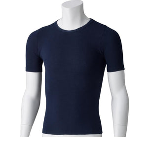 のびのびラクラク半袖インナー ネイビー M~L