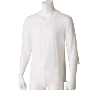 スルッと着られる8分袖ホックインナー ホワイト S/M/L/LL