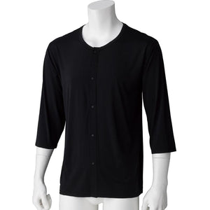 スルッと着られる8分袖ホックインナー ブラック S/M/L/LL