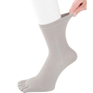 しめつけ解消5本指ソックス グレー 24~26cm