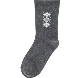 足首ゆったり名前の書けるソックス チャコール 24~26cm