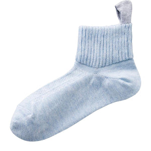 名前の書ける取っ手付ソックス(甲メッシュ) ブルー 24~26cm