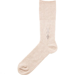 のびのびソックス 柄 (2足組) 24~26cm ベージュ