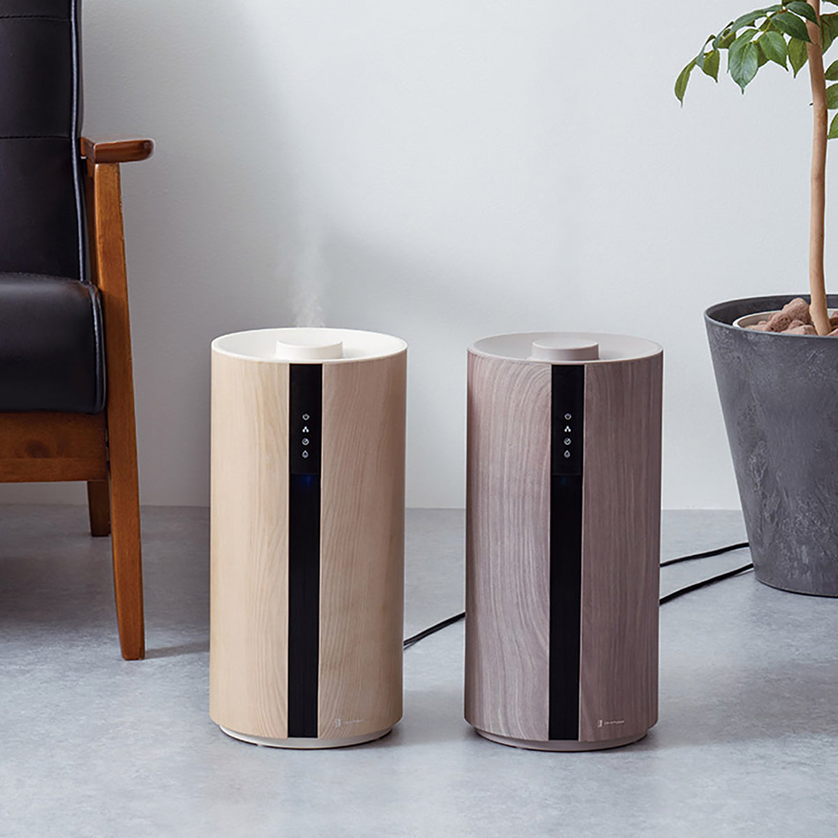 上部給水超音波式加湿器 -Premium WOOD- グレージュウッド