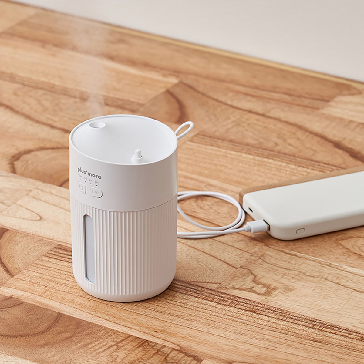 倒れても水がこぼれにくい 充電式コードレス 上部給水 加湿器 ホワイト