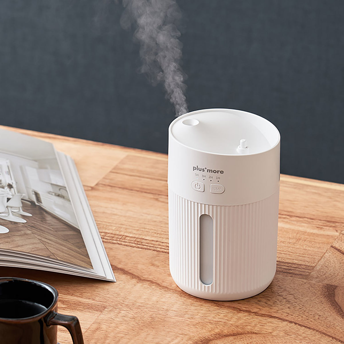 倒れても水がこぼれにくい 充電式コードレス 上部給水 加湿器 ホワイト