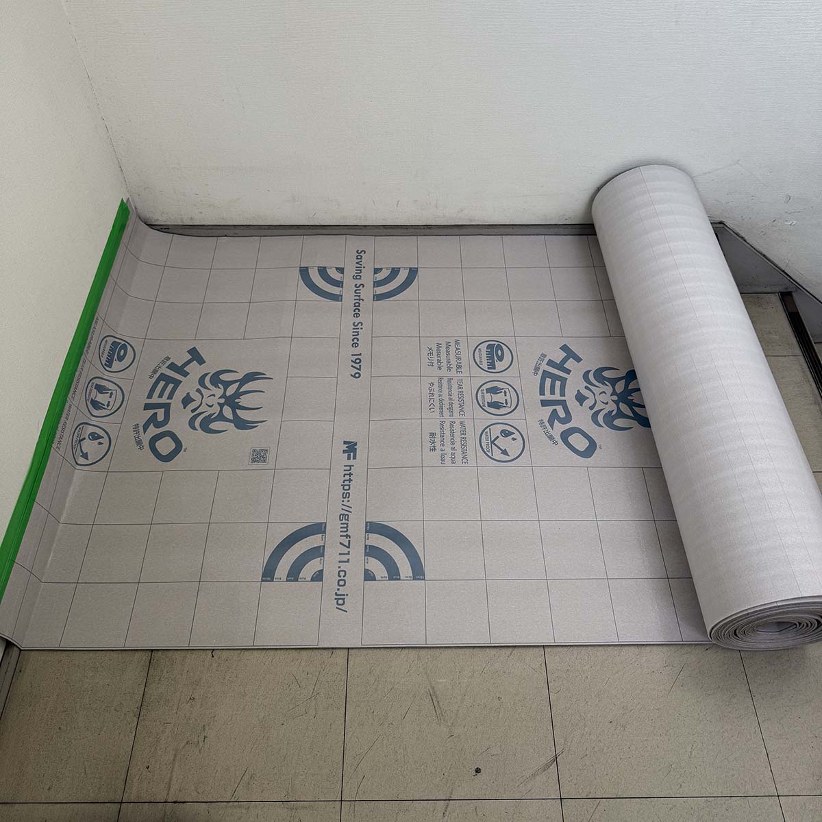 ロール型養生シート 歌舞伎ロール 3mm×900mm×9m