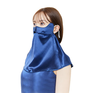 シルフ フェイスカバー 肌ケア UV対策 日焼け防止 ネイビー