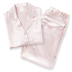 シルク 長袖パジャマ 上下セット 快眠 部屋着 ナイトウェア ローズ M/L