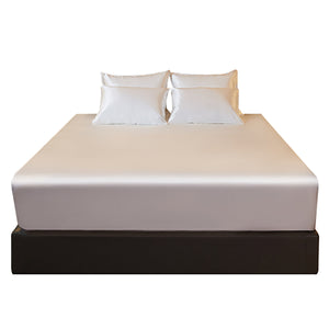 シルク ボックスシーツ 快眠 マットレスカバー アイボリー シングル/セミダブル/ダブル