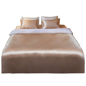 シルク 布団カバー 快眠 掛布団カバー シャンパン シングル/セミダブル/ダブル