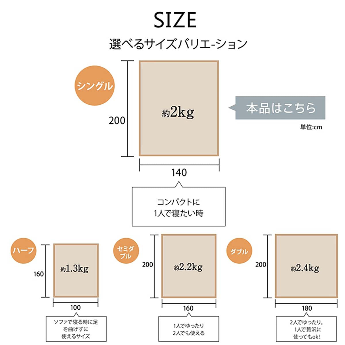 ふわとろブランケット ホワイト 140×200cm