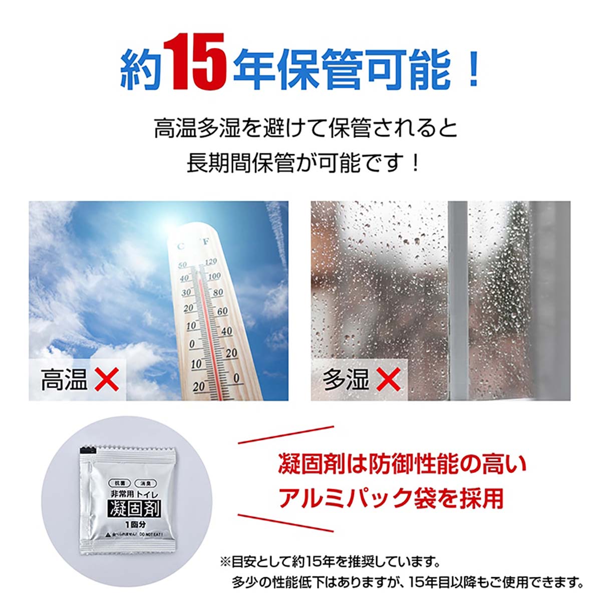 簡易トイレ用 凝固剤セット 60回分
