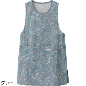 横開きエプロン グレー フリー