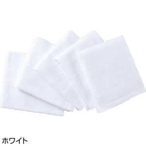 フェイスタオル(5枚組) ホワイト 約34×80cm
