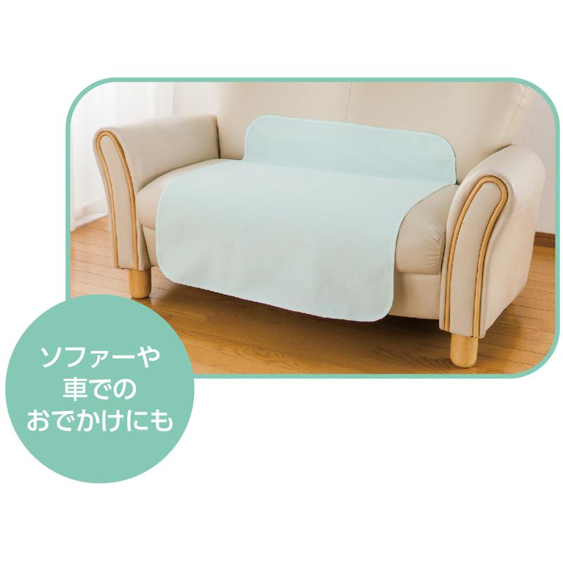 パイル防水シーツ(小) クリーム 75×90cm