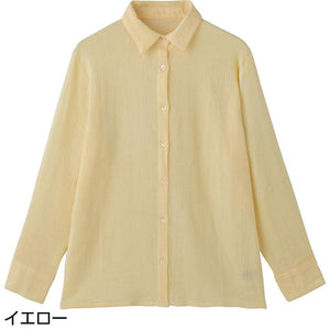 綿ガーゼブラウス イエロー M~L